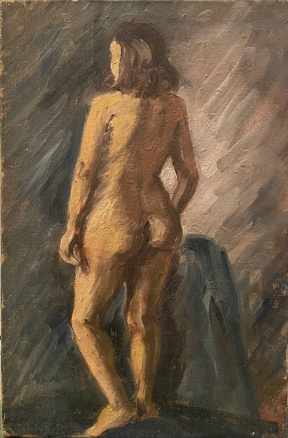 Old painting female nude 20th century