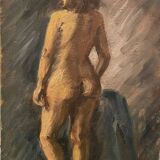 Tableau ancien nu féminin XXe
