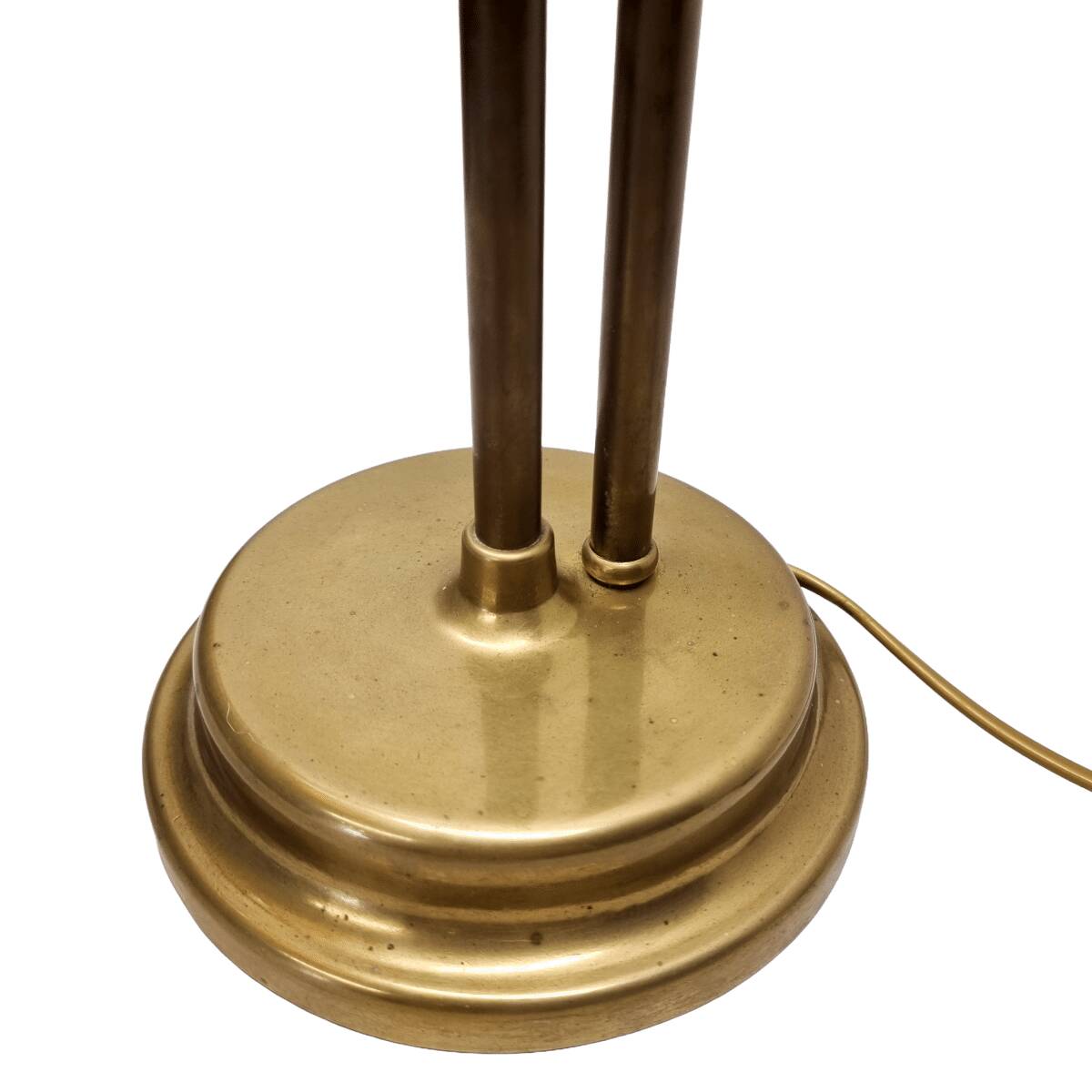 Vintage Beaded Lamp On Brass Base, 1960/70s