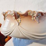 Art Deco Style French Porcelain Planter or Vase in Barbotine