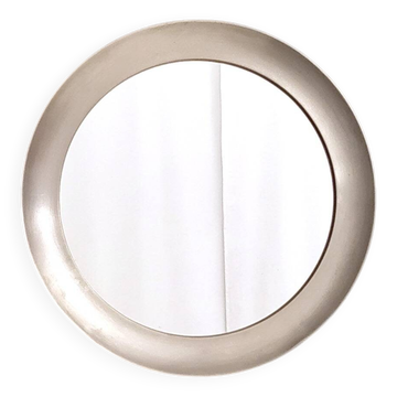 Miroir rond Narciso avec cadre en acier, par S. Mazza pour Artemide, Italie