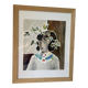 Woman with leaves, watercolour on paper, signed Ventil.