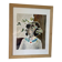 Woman with leaves, watercolour on paper, signed Ventil.