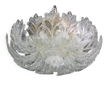 Verona, Luxury Italian Murano Glass Ceiling Light or Flush Mount, 1980s