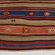 Vintage Red & Blue Striped Kilim Rug, 143x230Cm