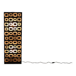 Grande lampe de sol brutaliste - italienne 1970