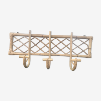 Rattan vintage coat holder