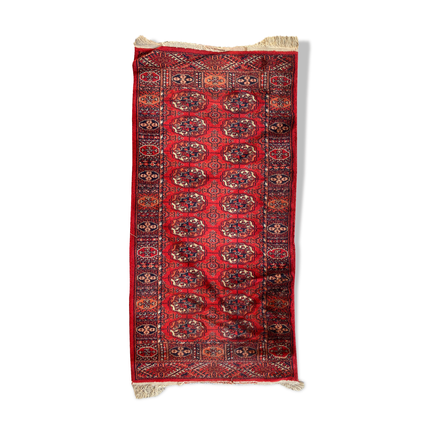 70x142 cm wool bukhara-style carpet