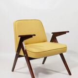 Modern yellow velvet armchair by Chierowski 366