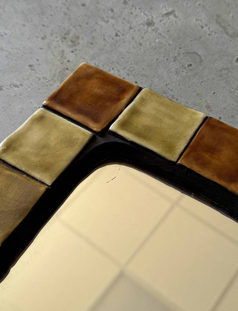 Mithé Espelt ceramic mirror, 1970