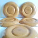 Lot de 5 assiettes à compartiments en gres Longchamp vintage