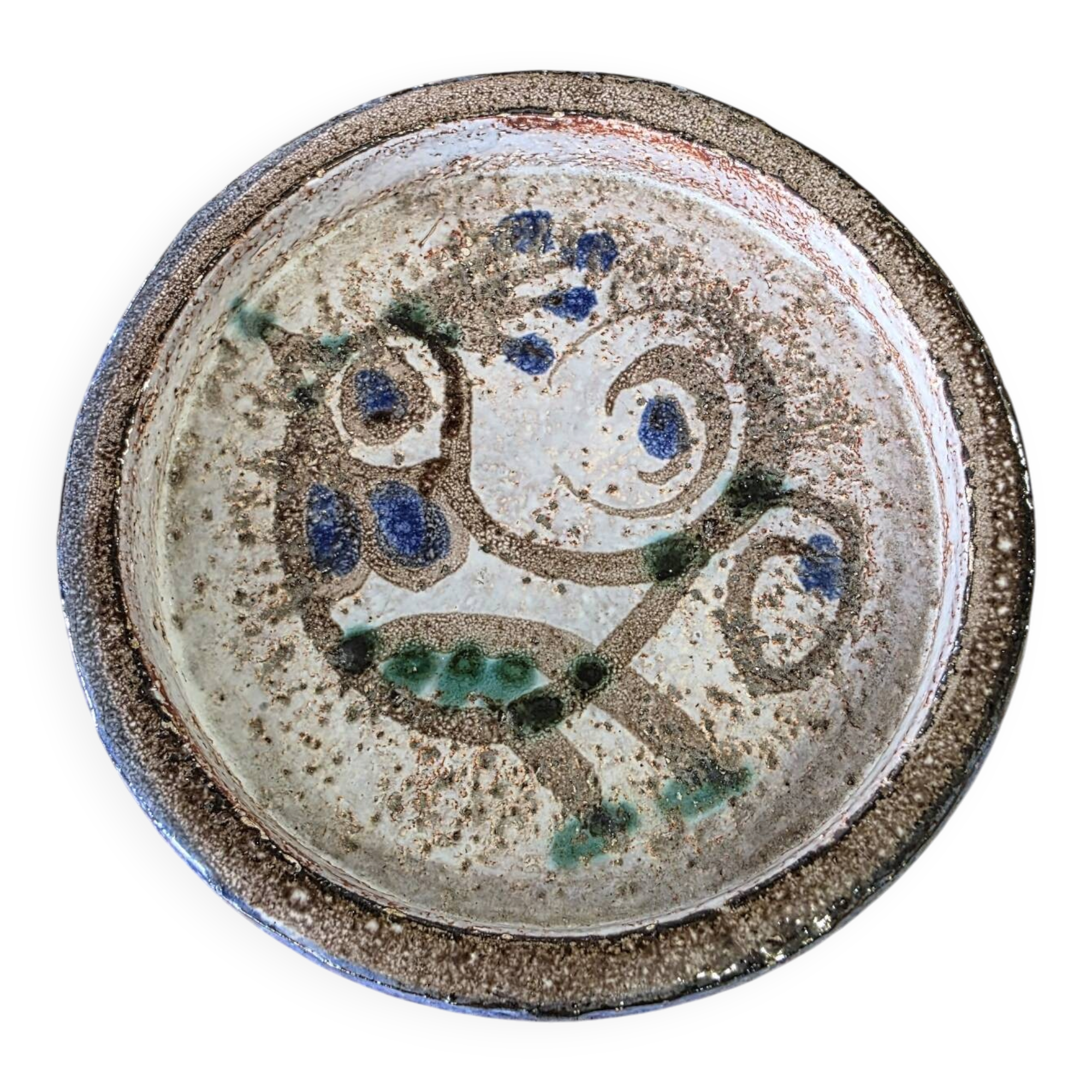Ceramic dish with bird design, Le Mûrier Vallauris style (12 cm)