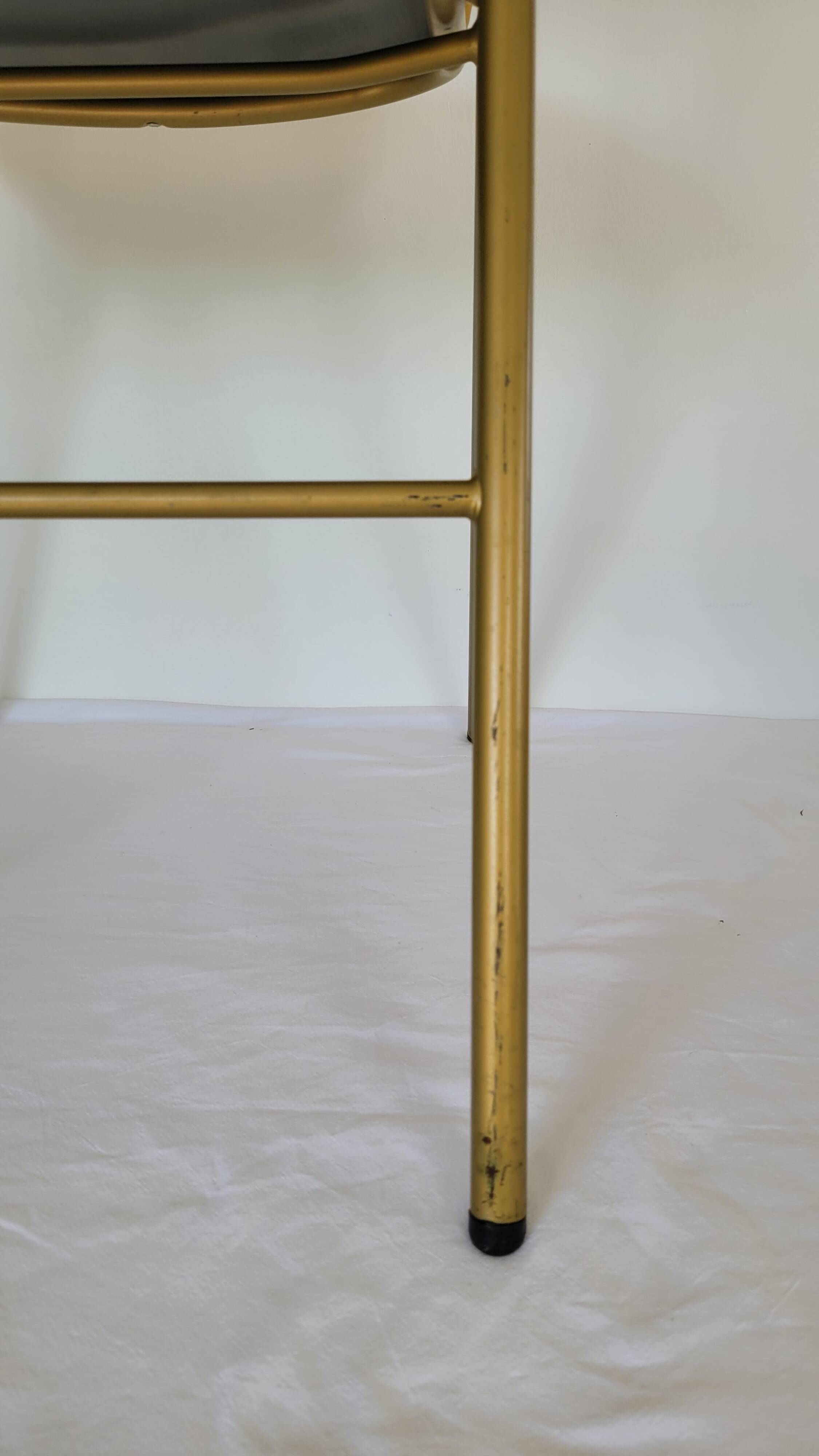 Folding chair Souvignet velvet and metal