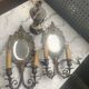 Paire d’appliques à miroirs biseautés – Style Néo-Renaissance – XIXe
