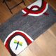 Tapis Contemporain ORA Hooked en Laine (73cm x 143cm), Édition Unique
