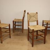 Série de 4 Chaises Charlotte Perriand Modèle "Bauche" Edition BCB