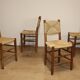 Series of 4 Charlotte Perriand Chairs Model "Bauche" BCB Edition