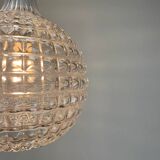 Crystal glass pendant lamp by Peill & Putzler 1960