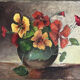 Huile sur panneau "capucines"