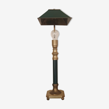 Lampe de table vintage en laiton et métal réglable