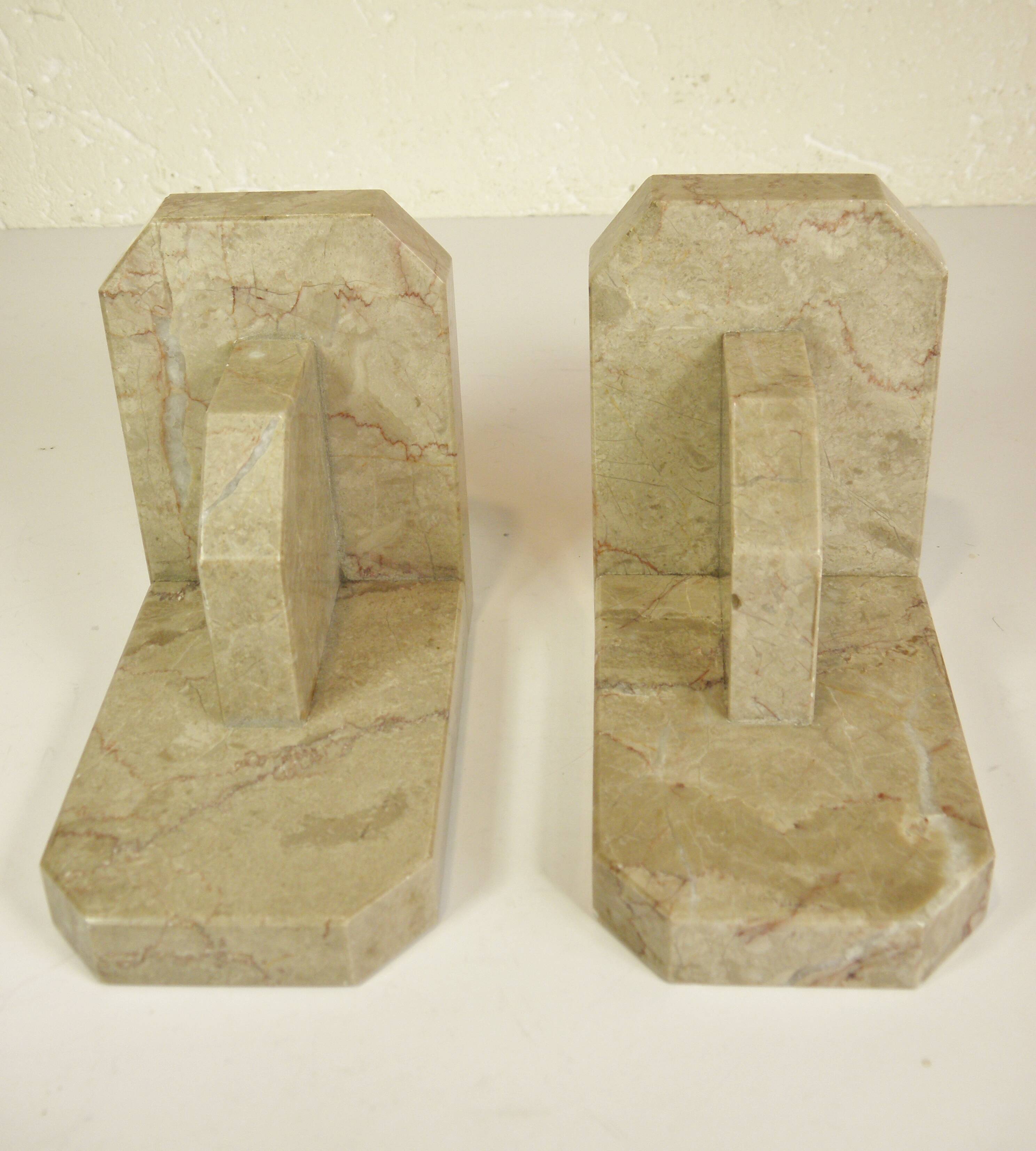 Pair of marble bookends