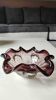 Murano empty pocket "Bullicante" organic floral shape. Plum tones. Diam. 17cm