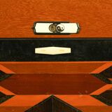 Solid high quality teak art deco secretaire by Gerson’s furniture store, produced in Bangkok, 1930s