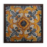 Wall cladding earthenware with fleur-de-lis