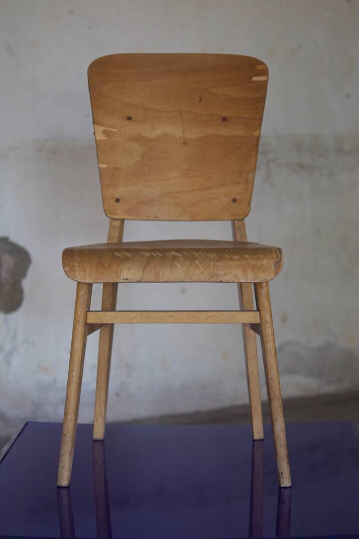 two  style wooden chairs