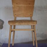 2 chaises Tout-bois attribué à Vauconsant 1941