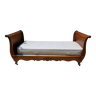 Louis-Phillipe style boat bed solid walnut