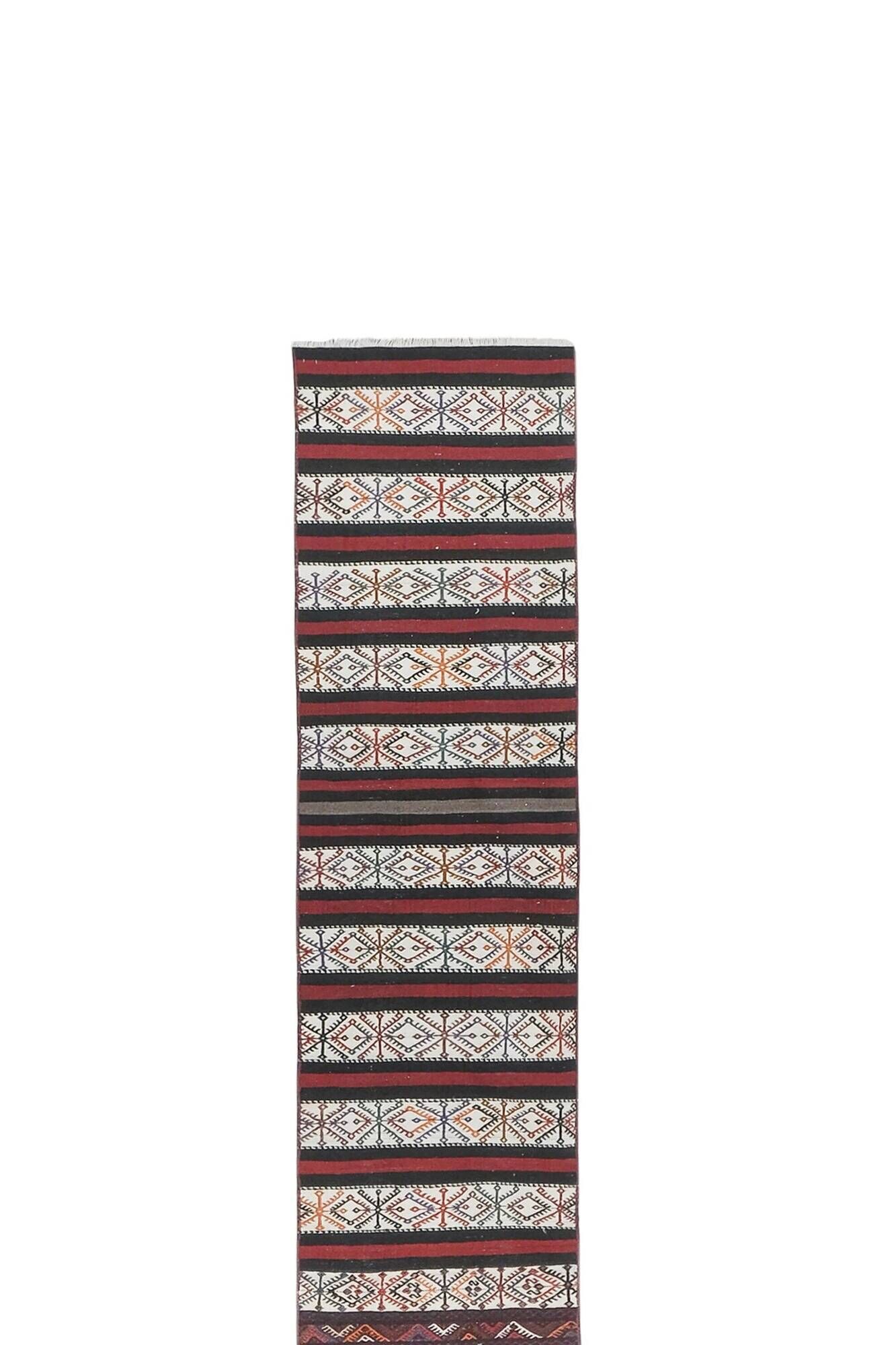 Vintage Turkish hallway rug 64x894 cm