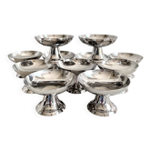 10 vintage stainless steel cups