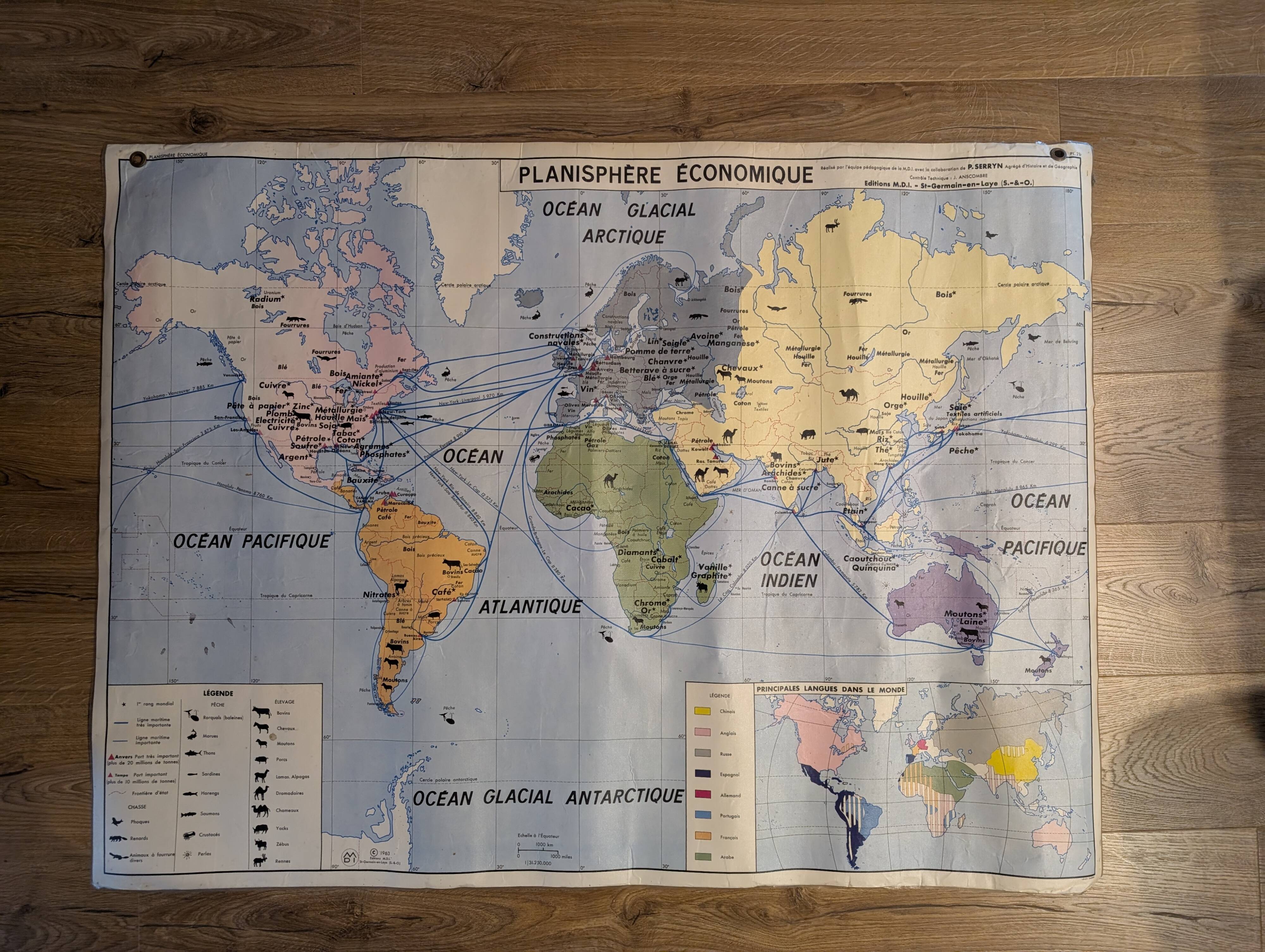 Carte scolaire - planisphère politique et planisphère économique