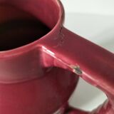 Old raspberry red pitcher from Onnaing, early 20th century.