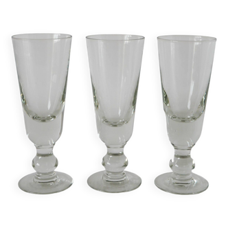 Set of 3 absinthe glasses, early 20th century