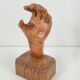Brutalist Arts and Crafts Sculpture Wooden Hand, 1950s