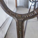 Bistro table/wooden top with cast iron legs