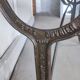 Bistro table/wooden top with cast iron legs