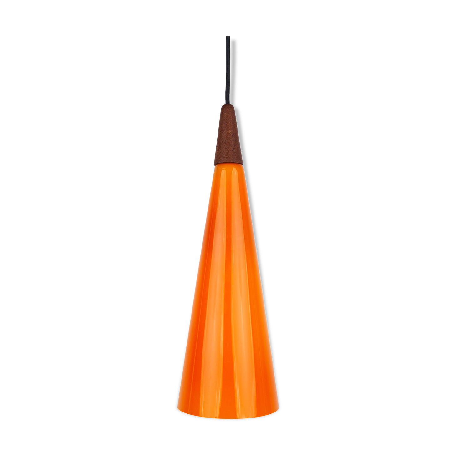 Danish vintage pendant lamp Trompet by Fog og Morup and Holmegaard, 1966