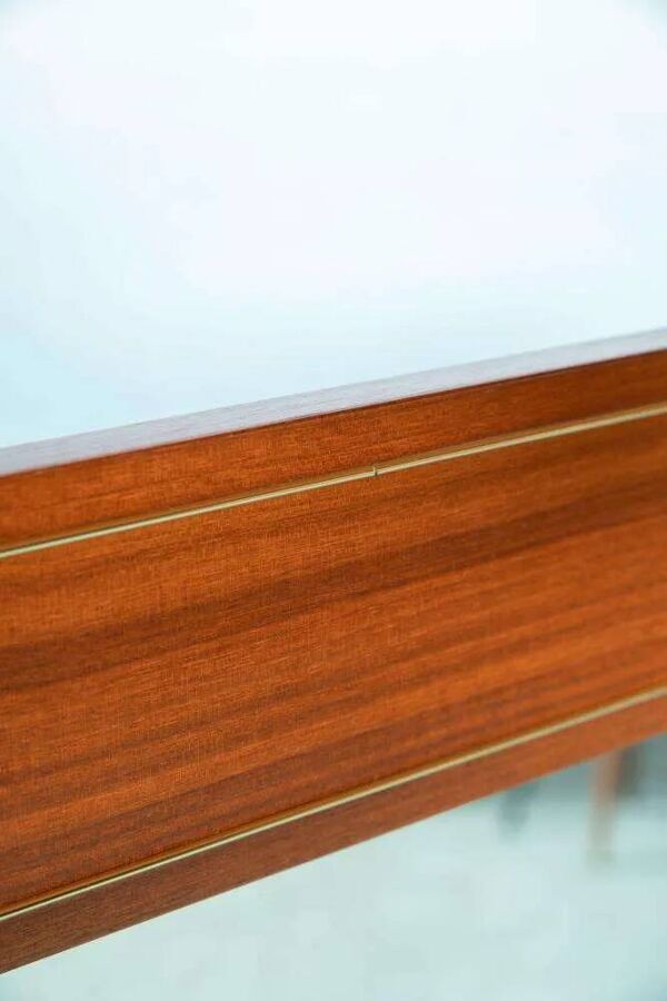 Miroir design vintage scandinave, miroir MidMod en teck