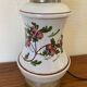 Porcelain lamp with floral decoration