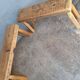 Paire 2 bancs / tabourets bois massif patiné