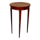 Louis xvi style pedestal table, rosewood, ebony and lemon tree