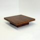 XL square coffee table by Turri in burl wood