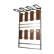 Danish teak and metal coat rack, 1960s