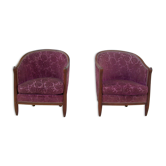 Paire de fauteuils bergères art deco