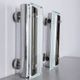Pair of vintage 1960s metal and glass wall lamps, Italian design