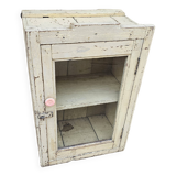 Old Art Deco wall display case in Burmese teak