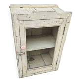 Ancienne vitrine murale Art déco en teck birman